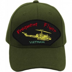 Baseball Caps Frequent Flyer - Vietnam Hat/Ballcap Adjustable One Size Fits Most - Olive Green - CS18NCRZEM5 $42.09