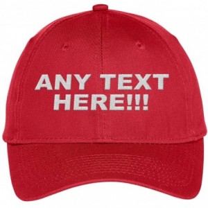 Baseball Caps Design Your Own Hat- Personalized Text- Custom Ball Cap- Embroidered with Color Choices - Red - CK18D3RZCE0 $29.27