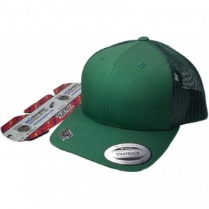 Baseball Caps Yupoong 6606 Curved Bill Trucker Mesh Snapback Hat with NoSweat Hat Liner - Evergreen - CW18XOTO633 $29.43