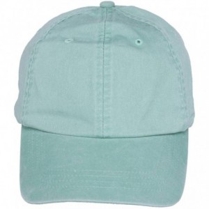 Baseball Caps WASHED LOW PROFILE W/COTTON TWILL CASUAL ADJUSTABLE HAT (UNSTRUCTURED) - Sea Green - CY11CK9XCKV $22.26