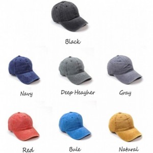 Baseball Caps Mens & Women's Washed Dyed Adjustable Jeans Baseball Cap with Bassnectar Logo - Red - CO18X6AS3A0 $12.70