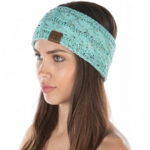Cold Weather Headbands E5-54 Women's Headwrap Warm Knit Winter Ear Warmer Headband- Mint Confetti - CB18Y92M3OA $8.83