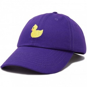 Baseball Caps Cute Ducky Soft Baseball Cap Dad Hat - Purple - CR18LZ98H9R $13.75
