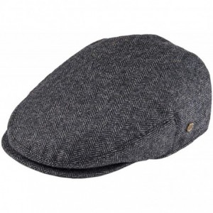 Newsboy Caps Men's Herringbone Flat Ivy Newsboy Hat Wool Blend Gatsby Cabbie Cap - Dark Grey - CL18NYALUMR $39.15