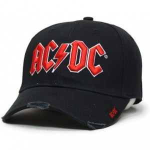 Baseball Caps Distressed Red on White Hard Rock Baseball Cap - Red on White - CQ125HVYIXD $47.83