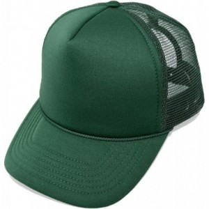 Baseball Caps Trucker Hat Mesh Cap Solid Colors Lightweight with Adjustable Strap Small Braid - Dark Green - CT119N21WHN $20.13