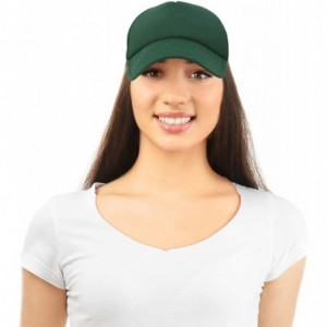 Baseball Caps Trucker Hat Mesh Cap Solid Colors Lightweight with Adjustable Strap Small Braid - Dark Green - CT119N21WHN $8.00