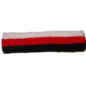 Headbands Striped Headband - White/Red/Black - C011175D6OL $19.48