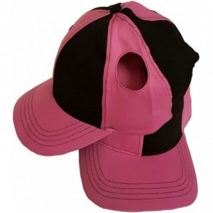 Baseball Caps Pigtail Hat 1.0 - Black/Pink - CY12MAOFYKH $28.59