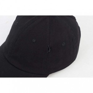 Baseball Caps Ponytail Baseball Hat Distressed Retro Washed Cotton Twill - Black 3 - CH18SHLX9D2 $15.71