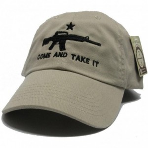 Baseball Caps Come and Take It Rifle Khaki AR-15 2nd Amendment Star Cap Hat - CM18CAZ3M2Q $26.63