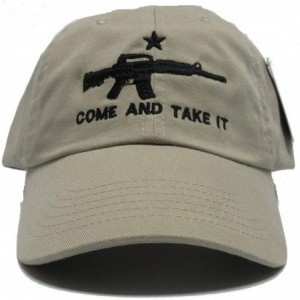 Baseball Caps Come and Take It Rifle Khaki AR-15 2nd Amendment Star Cap Hat - CM18CAZ3M2Q $26.63