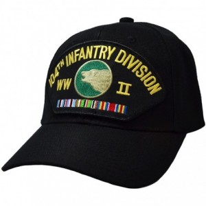 Baseball Caps 104th Infantry Division WWII Veteran Cap Black - CX1271B1ZYR $51.26