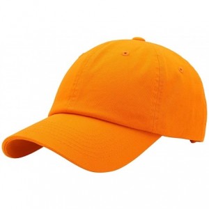 Baseball Caps Baseball Cap Men Women-Cotton Dad Hat Plain - Orange - C112MXKCN1Y $19.76