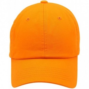 Baseball Caps Baseball Cap Men Women-Cotton Dad Hat Plain - Orange - C112MXKCN1Y $8.25