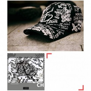 Baseball Caps Designer Graffiti Doodle Cotton Baseball Cap for Men Women- BTS Kpop Hat w/Curve Brim- Adjustable - Pink/White ...