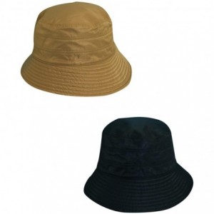 Bucket Hats Classico Women's Tapered Water Repellent Rain Hat (Pack of 2) - Khaki/Black - CW11UIV97O3 $78.59