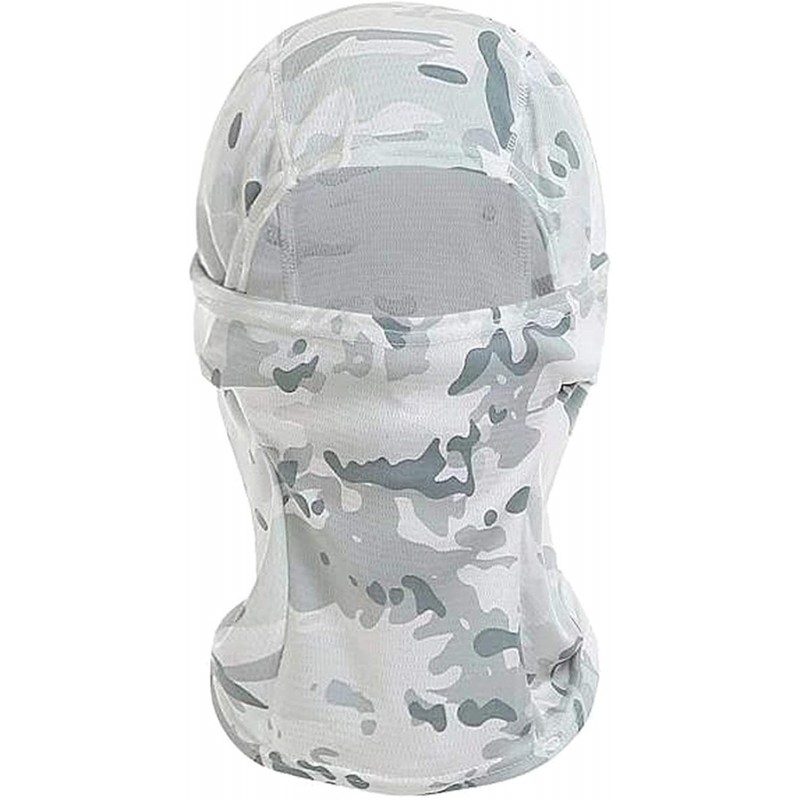 Balaclavas Balaclava Face Mask for Men Women Motorcycle Windproof Face Cover Ninja Mask - White Camouflage - C11983XC3CA $16.51