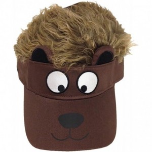 Baseball Caps Big Boys' Flair Hair Visor Lion Face - Brown - Bear - C211LO0APJR $11.39