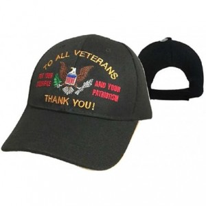 Skullies & Beanies To All Veterans Vets Thank You! For Your Sacrifice And Your Patriotism Embroidered Cap Hat 605B - CG18GX9E...