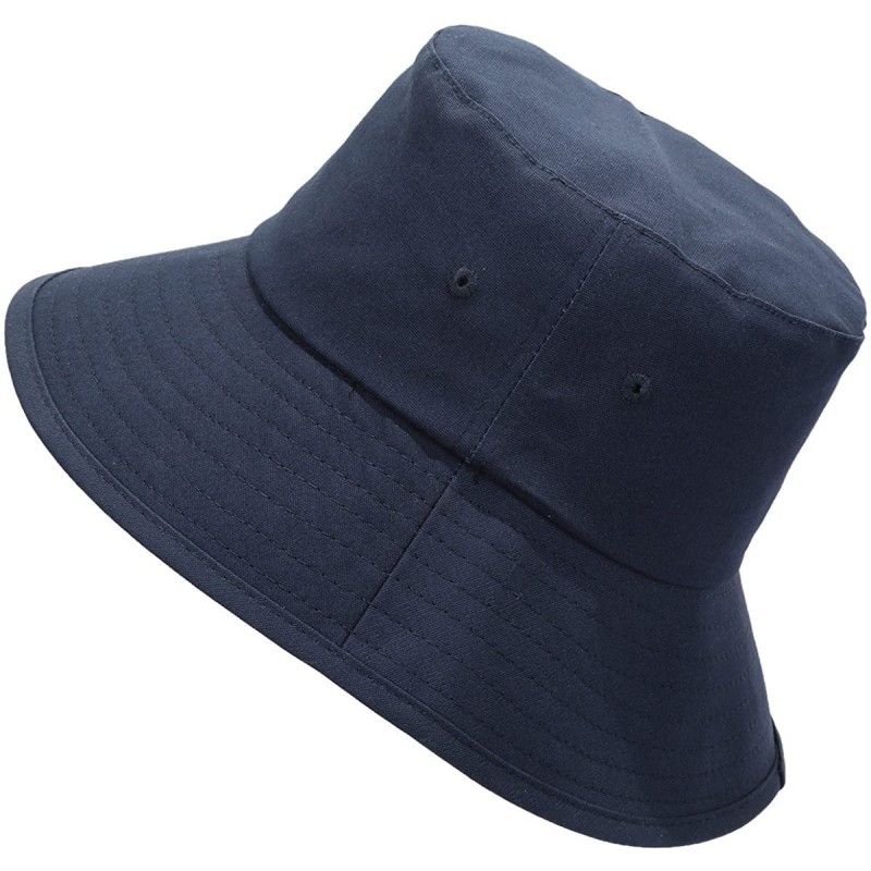 Bucket Hats Washed Cotton Bucket Hat for Women and Men Travel Fishing Caps Summer Foldable Brim Sun Hat - Navy - CB18SL0MY53 ...
