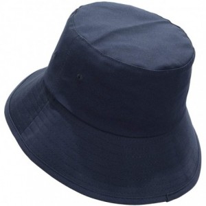 Bucket Hats Washed Cotton Bucket Hat for Women and Men Travel Fishing Caps Summer Foldable Brim Sun Hat - Navy - CB18SL0MY53 ...
