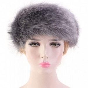 Cold Weather Headbands Women's Faux Fur Headband Elastic Head Warmer Luxurious Earmuff Snow Hat - Deep Brown - CG18OSS0LE8 $1...
