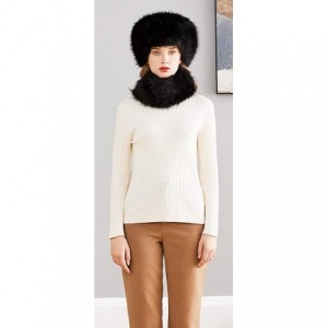Skullies & Beanies Faux Fur Women Russian Cossack Style Hat-Scarf Set for Ladies - Black - CW18IWT5C57 $19.58
