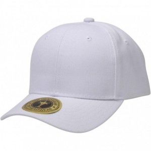 Baseball Caps Structured Hook & Loop Adjustable Hat - White - CR182ARTK06 $19.66
