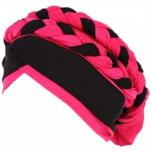 Skullies & Beanies Wearing India Hat Muslim Ruffle Wrap Cancer Chemo Amazing Soft Good Price - Hot Pink - CG18L9GE7QR $21.22
