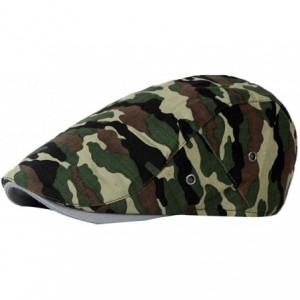 Newsboy Caps Men Mesh Camouflage Hat Newsboy Beret Cap Flat Gatsby Cap Golf Driving - D - C618EXRU6R7 $19.40