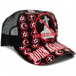 Baseball Caps NO GOD Born Again One-Size Unisex-Adult Truckers Cap Hat Black - CV17YRTRK0G $14.39