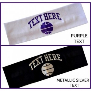Headbands Design Your Own Personalized BASKETBALL Cotton Stretch Headband with CUSTOM Name VARSITY Text - C011Y5P9419 $13.49