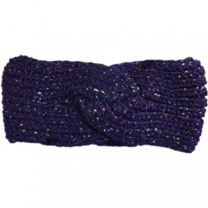 Headbands Winter Ear Warmer Headwrap Crochet Knit Hairband(n122) - Dark Blue - CZ120D1SZJ5 $50.37