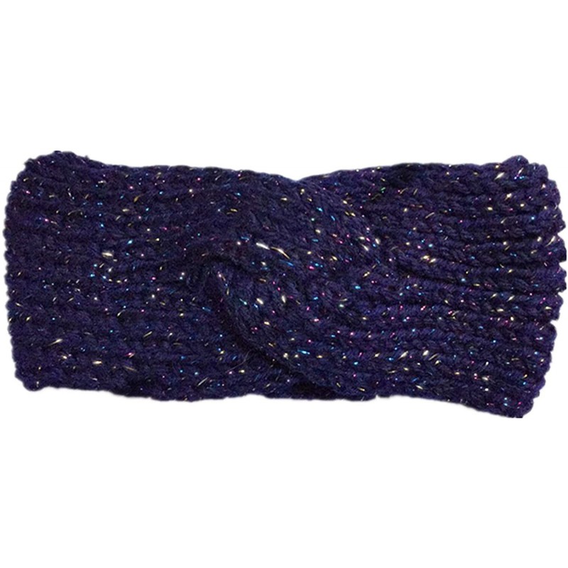 Headbands Winter Ear Warmer Headwrap Crochet Knit Hairband(n122) - Dark Blue - CZ120D1SZJ5 $27.85