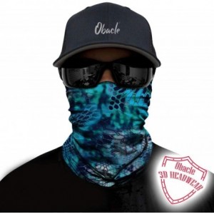 Balaclavas Seamless Bandana Face Mask Rave Men Women for Dust Sun Wind Protection - Python Skin Blue Green - CI18W0RYLOR $8.85