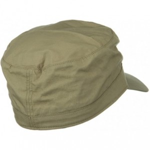 Newsboy Caps Big Size Fitted Cotton Ripstop Military Army Cap - Khaki - CE11673KE7Z $22.50