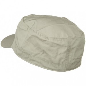 Baseball Caps Big Size Fitted Cotton Ripstop Military Army Cap - Stone - CQ187540O0S $44.56