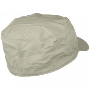 Baseball Caps Big Size Fitted Cotton Ripstop Military Army Cap - Stone - CQ187540O0S $21.19
