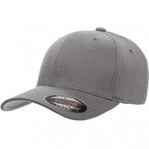 Baseball Caps Flexfit Premium Wool Blend Ballcap - Stretch Fit- Original Baseball Cap w/Hat Liner - Grey - CP18H9IUN72 $31.25