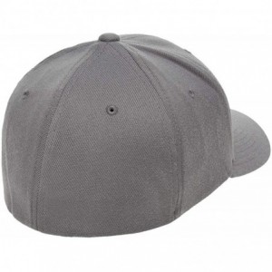 Baseball Caps Flexfit Premium Wool Blend Ballcap - Stretch Fit- Original Baseball Cap w/Hat Liner - Grey - CP18H9IUN72 $13.34