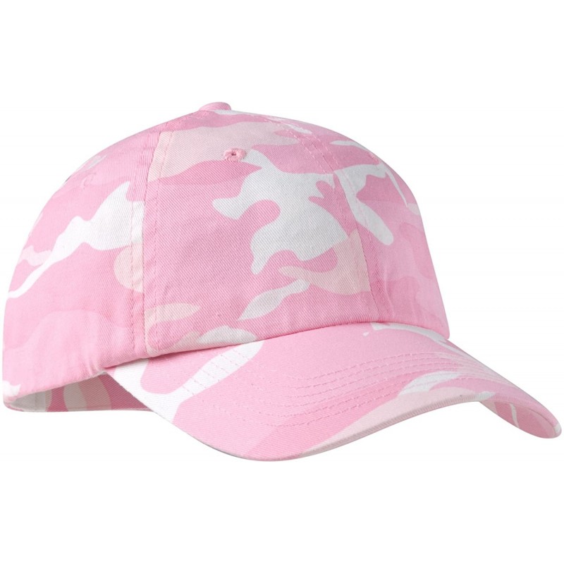 Baseball Caps Fashionable Camouflage Twill Cap - Pink Camouflage - CM114V1R1R1 $12.37