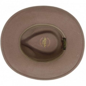 Fedoras Classico Men's Crushable Felt Outback Hat - Putty - CB111WMZJNF $100.89