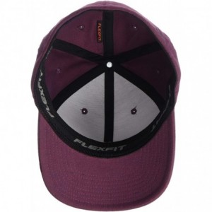 Baseball Caps Men's Flex Fit Cap - Wine - CA18R94C03M $30.49