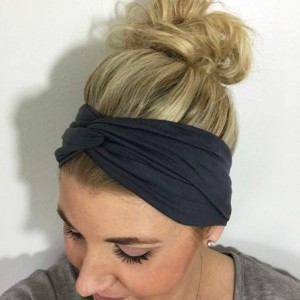 Headbands 4 Pack Turban Headbands for Women Hair Vintage Flower Printed Cross Elastic Head Wrap - CT18NQGZLOC $15.16