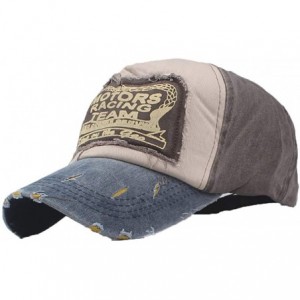 Cowboy Hats Embroidered Baseball Cap Adjustable Rock Hat Visor Summer Denim Cap - Navy - CN18RI5HGMQ $18.77