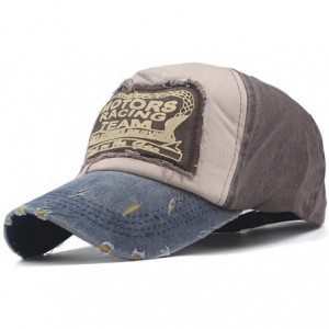 Cowboy Hats Embroidered Baseball Cap Adjustable Rock Hat Visor Summer Denim Cap - Navy - CN18RI5HGMQ $9.14