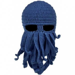 Skullies & Beanies Beard Hat Beanie Hat Knit Hat Winter Warm Octopus Hat Windproof Funny for Men & Women - Blue - C9124RJEBUB...
