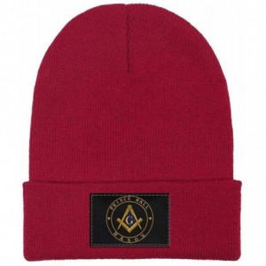 Skullies & Beanies Prince-Hall-Masonic Men Women Cool Winter Beanies Hat Warm Skull Cap - Red-125 - C3192K3NOD4 $19.58