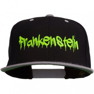 Baseball Caps Halloween Frankenstein Embroidered Snapback Cap - Black Silver - C611P5IHS1D $49.38
